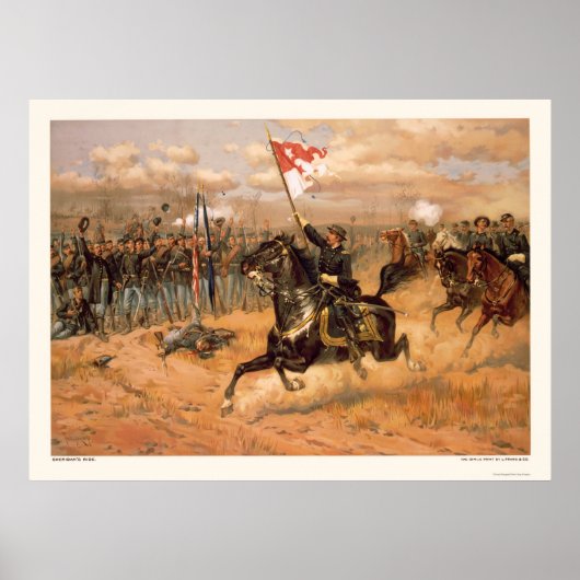 Sheridans Fahrt von L. Prang & Company 1886 Poster (Vorne)