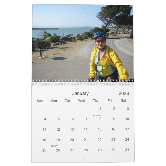 Sherie und Ben-Fahrrad Kalifornien Kalender (Jan 2026)