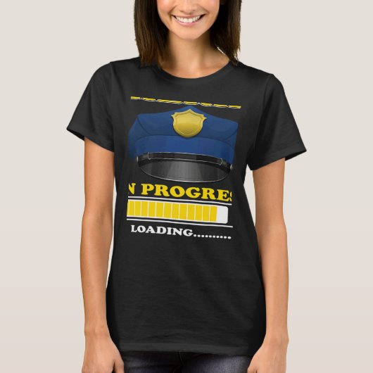 Sherif In Progress Future Policewoman Criminology  T-Shirt (Vorderseite)