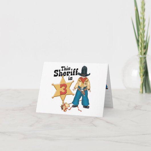 Sheriff 3. Geburtstagsfeier Einladung (Vorderseite)