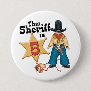 Sheriff 5. Geburtstag Button