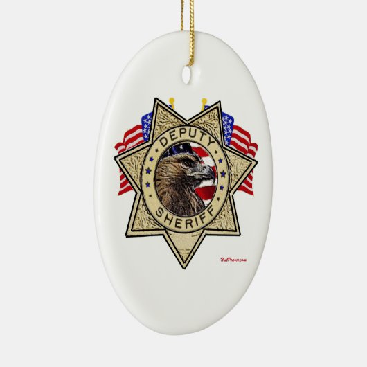 Sheriff-Abgeordneter Abzeichen Keramikornament (Rechts)