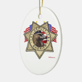 Sheriff-Abgeordneter Abzeichen Keramikornament (Links)