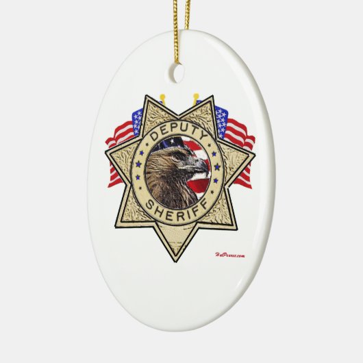 Sheriff-Abgeordneter Abzeichen Keramikornament (Links)