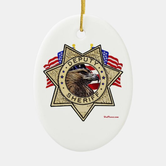 Sheriff-Abgeordneter Abzeichen Keramikornament (Vorne)