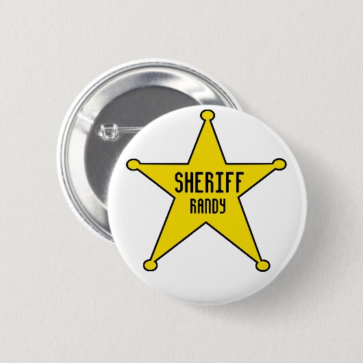 Sheriff-Abzeichen addieren Namen Button (Vorne & Hinten)