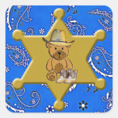 Sheriff Abzeichen Blue Bandanna Sticker (Vorderseite)