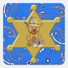 Sheriff Abzeichen Blue Bandanna Sticker