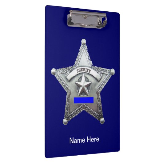 Sheriff Abzeichen Custom Acrylic Clipboard Klemmbrett (Rechts)