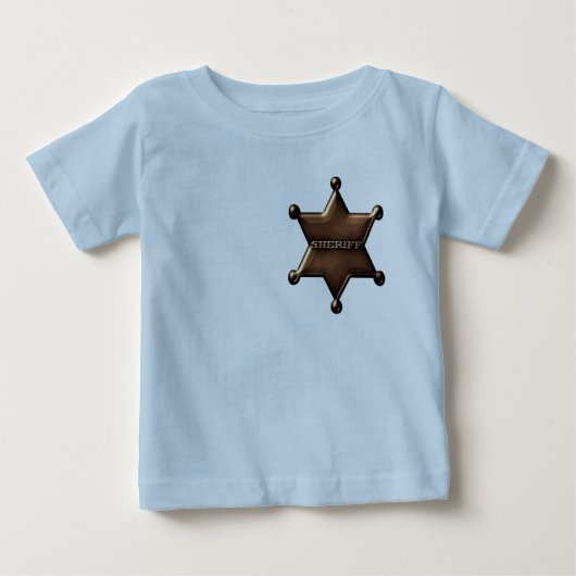 Sheriff Abzeichen Custom Baby Bodysuit Baby T-shirt (Vorderseite)