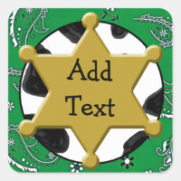 Sheriff Abzeichen Green Bandanna Sticker