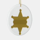 Sheriff Abzeichen Keramik Ornament (Rechts)