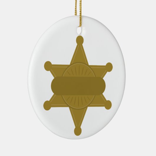 Sheriff Abzeichen Keramik Ornament (Rechts)