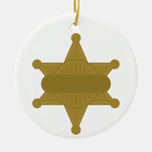 Sheriff Abzeichen Keramik Ornament (Vorne)