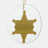 Sheriff Abzeichen Keramik Ornament (Links)