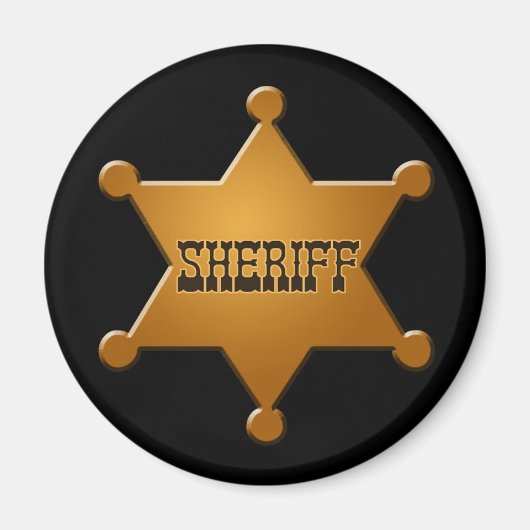 Sheriff-Abzeichen - Magnet (Vorne)