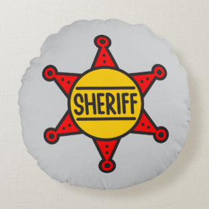 Sheriff-Abzeichen Rundes Kissen