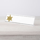 Sheriff Abzeichen Schreibtischnamensplakette (Vorderseite )