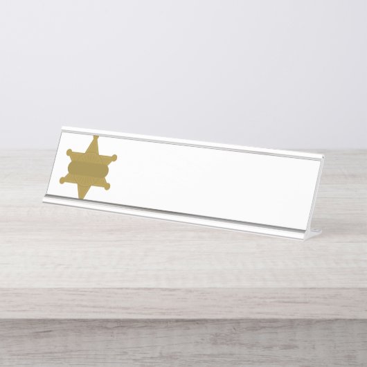 Sheriff Abzeichen Schreibtischnamensplakette (Vorderseite )