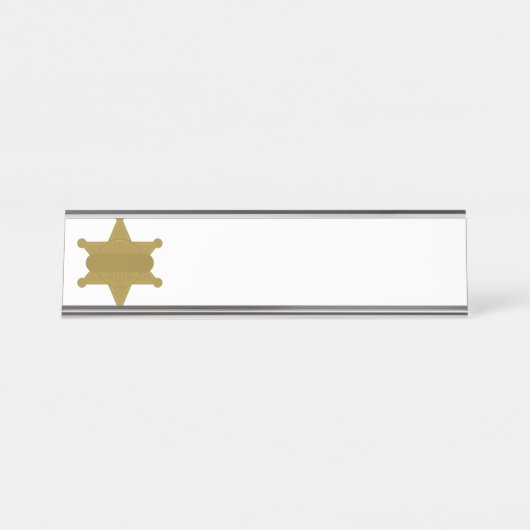 Sheriff Abzeichen Schreibtischnamensplakette (Vorderseite )