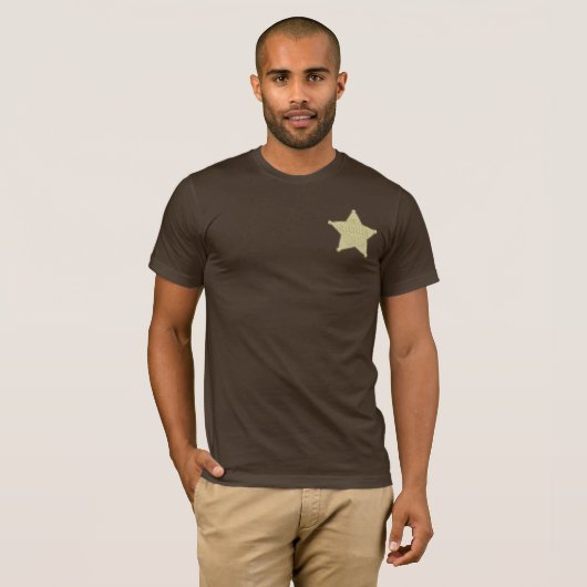 Sheriff-Abzeichen-wilder WestParty-T - Shirt (Vorne ganz)