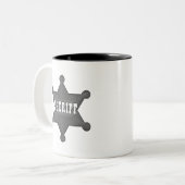 Sheriff-Abzeichen Zweifarbige Tasse (Vorderseite Links)