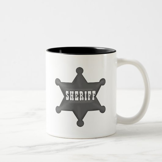 Sheriff-Abzeichen Zweifarbige Tasse (Rechts)