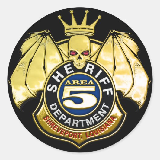 Sheriff Area 5 Abzeichen Runder Aufkleber (Vorderseite)