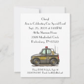 Sheriff-Auto-Streifenwagen Einladung (Rückseite)