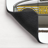 Sheriff-Auto-Streifenwagen-Gesetzesvollstreckung Mousepad (Ecke)
