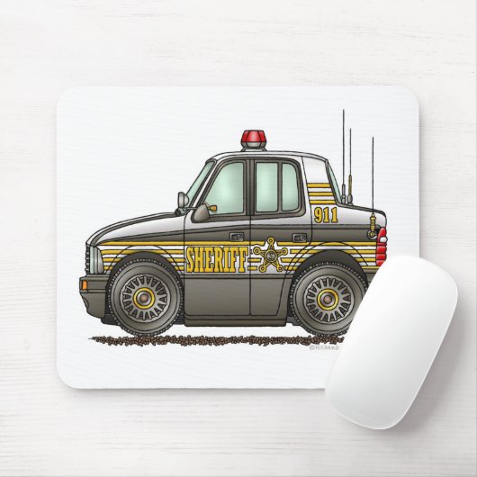Sheriff-Auto-Streifenwagen-Gesetzesvollstreckung Mousepad (Mit Mouse)