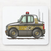 Sheriff-Auto-Streifenwagen-Gesetzesvollstreckung Mousepad (Vorne)