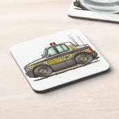 Sheriff-Auto-Streifenwagen Untersetzer (Linke Seite)