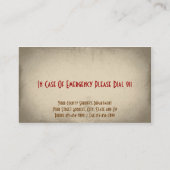 Sheriff Business Card Visitenkarte (Rückseite)