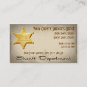 Sheriff Business Card Visitenkarte (Vorderseite)