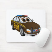 Sheriff Car Cartoon BR Mousepad (Mit Mouse)