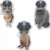 Sheriff Cat Aufkleber (Vorderseite)