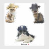 Sheriff Cat Aufkleber (Blatt)