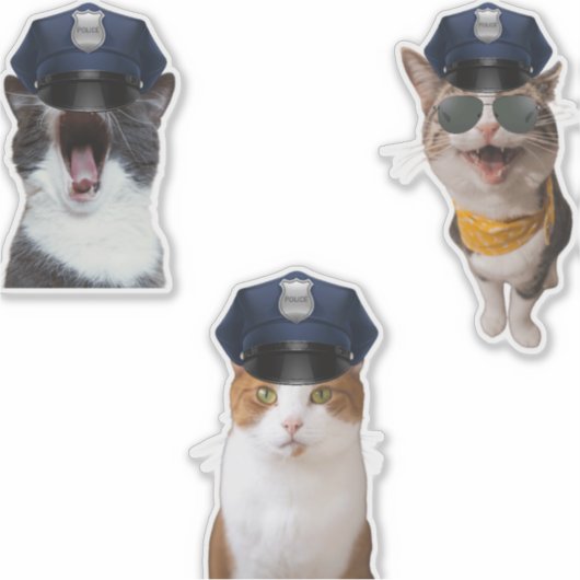 Sheriff Cat Aufkleber (Vorderseite)