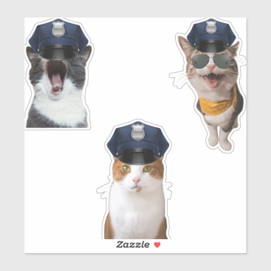 Sheriff Cat Aufkleber (Blatt)