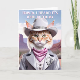 Sheriff Cat Birthday Karte