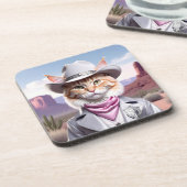 Sheriff Cat Getränkeuntersetzer (Linke Seite)