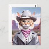 Sheriff Cat Postkarte (Vorne/Hinten)