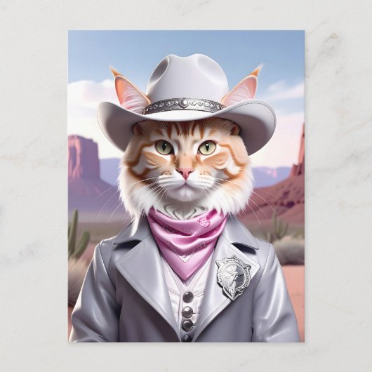 Sheriff Cat Postkarte (Vorderseite)
