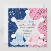 Sheriff Cowboy Gender Reveal Party Einladung (Rückseite)