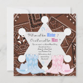 Sheriff Cowboy Gender Reveal Party Einladungen (Rückseite)