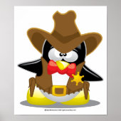 Sheriff Cowboy Penguin Poster (Vorne)
