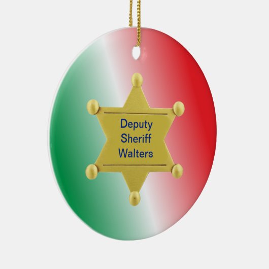 Sheriff Custom Christmas Ornament (Rechts)