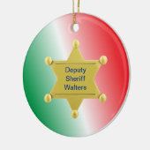 Sheriff Custom Christmas Ornament (Links)
