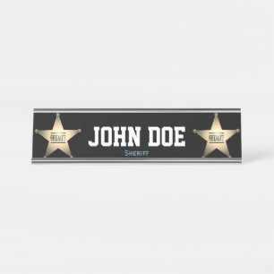Sheriff Desk Name Plate Schreibtischnamensplakette